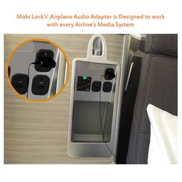 Mobi Lock Gold Plated Airplane Flight Headphone Adapters (Pack of 2) | Allows You to use Your Earphones with All in-Flight Media Systems | This Enables Great Sound on All Planes image 5