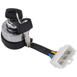 wowobjects 6 Wire Ignition Key Switch, 6 Wire Gas Generator Switch Ignition Start Key Switch, Ignition Start Key Start Switch Key For 2.5-6.5KW 188F image 1