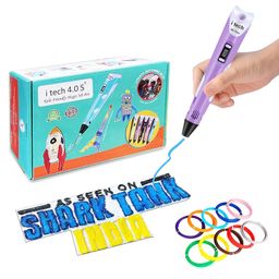 WOL3D I tech (Purple) Magic 3D Pen with 10 in 1 (5M) PLA Filaments for 3D Printing with Speed Control, Advanced Temperature Regulation, OLED Display & Ergonomic Design – Compatible. image 1