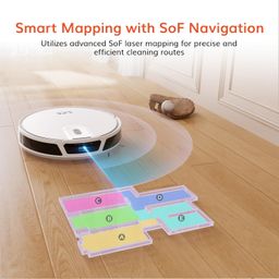 ILIFE V20 Robotic Vacuum Cleaner with SoF Navigation, 5000Pa Powerful Suction, 2-in-1 Vacuum & Mop, Customizable Cleaning, Multi-Floor Mapping, and Smart Control via App, Alexa & Google Home image 3
