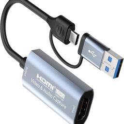 MT-VIKI Video Capture Card 4K Cam Link Card HDMI to USB 3.0, USB C Capture Card, 1080P 60FPS Video Capture Device for Gaming Streaming Compatible with Windows Mack OS System image 1