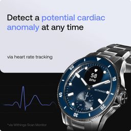 Withings ScanWatch Nova, Heart Health Hybrid Smartwatch for Men & Women - ECG, with SPO2, Temperature Monitoring, Sleep, Respiratory Health, Cycle Monitoring, 30-Day Battery Life, iOS & Android, Blue image 3