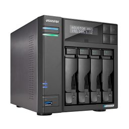 Asustor Lockerstor 4 Gen2 AS6704T - 4 Bay NAS, Quad-Core 2.0 GHz CPU, 4 M.2 NVMe Slots, Dual 2.5GbE, Upgradable to 10GbE, 4GB DDR4 RAM, Network Attached Storage (Diskless) image 1
