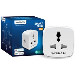smartmesh 10A Smart Plug powered by Jio IoT with Energy monitoring- Suitable for small appliances like Electric Kettle, Speaker, TV, Mobile and Laptop Chargers (Works with Alexa and Google Assistant) image 1