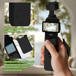 getzget GetZget® Silicone Cover Compatible with DJI Osmo Pocket 3 Creator Combo Camera Scratch Protector Cover Accessories (Black) image 5