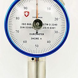 Swiss Durometer Rubber Hardness Tester Shore A with Peak Pointer 0-100 X 1HA with High Accuracy Test Block image 1