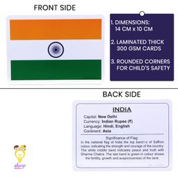 Sharp Children Big Size Flags Flash Cognitive_Skills Cards for Kids, Currency Flash Cards, Wipe and Clean, Laminated Activity Flash Cards image 3