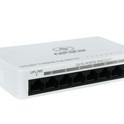 netstar 8 Port Gigabit Passive PoE Switch for Wireless Access Points | with External AC-DC Adaptor 24VDC @ 5Amp 120Watt | Works with Ubiquiti, Mikrotik, TP-Link, Tenda etc... | NS-8G-P24-120 image 1