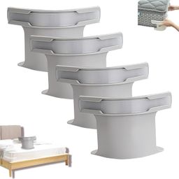 LJRHYEH Lock Sheet Holders Set of 4,Bed Sheet Fixing Strip,Sheet Non-Slip Clips,Mattress Ties,Non-Slip Sheet Holders Secure Bed Sheets Firmly in Place (Grey) image 1