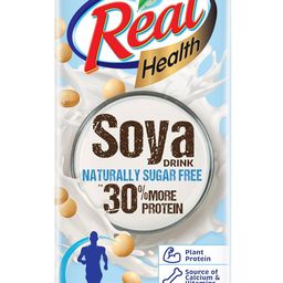 Real Health SOYA Milk 1L - Naturally Sugar Free | Lactose Free | Cholesterol Free | Plant Based Beverage | Gluten Free | No added preservatives image 1