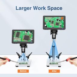 ETZIN Digital Microscope Extension Tube, 6inch Longer Extender Metal Pole for Larger View, View Entire Coin,Compatible with Model DM4 DM9 MS1 Most 4.3'',7'' Digital Microscopes EPL-1396IM image 4