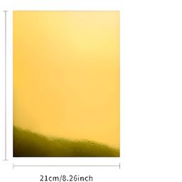 Lansing A4 Gold Metallic Paper Sheets, Gold Foil Mirror Cardstock Shimmering Paper for Weddings & Party Invitations and Cardmaking - 10Pcs image 2