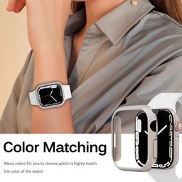 Zitel Hard Case with Built-in Tempered Glass Screen Protector Compatible with Apple Watch Series 9 41mm / Series 8 41mm / Series 7 41mm (Starlight) image 5