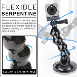 yantralay Windshield Car Suction Cup Mount for Hero 10/9/8, SJCAM, Osmo Action 3 & 4, Insta 360 - Flexible, Multi-Angle Adjustable - Mount for Smartphones & Action Cameras image 4
