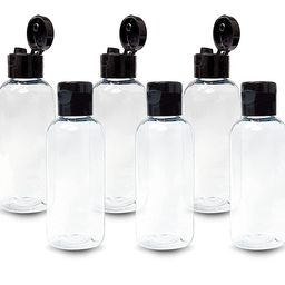 hunky dory 10pcs 30ml Empty Clear Plastic Bottles Refillable Travel Size Cosmetic Containers Small Leak Proof Squeeze Bottles with Black Flip Cap for Toiletries,Shampoo. (Pack of 10) image 5