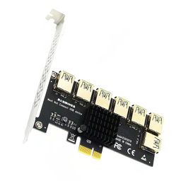 CALANDIS Pcie 1 to 7 Pci Express Usb3.0 Ethereum Mining 1X to 7X for 7/8 / 10 image 4