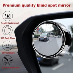 GLAMAXY Original Plastic Rear Blind Spot Round Convex Mirror with Adjustable Wide Angle for Cars (2 Pieces) image 4