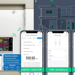 EuroControls EVPSMART+ 100A 2p with WiFi IOT Voltage Current Protector & Multifunction Energy Meter Amps Watts Frequency Power Factor Kilowatt hour IOT - AQI PM Humidity CO2 Temperature Voltage Guard image 5