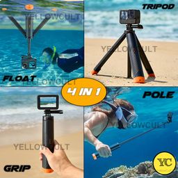 yellowcult 4-in-1 Floating Selfie Stick for GoPro Hero 13/12/11/10/9/8/7/6/5/4/3, Max, AKASO, Insta360, Fusion, Session, DJI OSMO- Floating Handle,Extendable Monopod,Hand Grip,Tripod Stand image 2