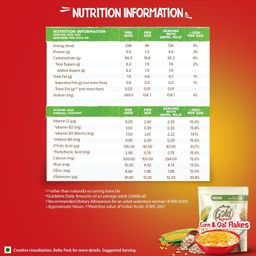 Nestlé Gold Crunchy Corn & Oat Flakes - Breakfast Cereal with Immuno-Nutrients | Made with Whole Grains & The Goodness Of B Vitamins, Calcium & Vitamin D, No Added Colours & Flavours, 850g, Pouch image 4