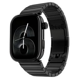 Noise Pro 6 Max Smart Watch:Intelligent AI, Endless AI Watch Faces, AI Companion, 1.96” AMOLED, Stainless Steel Build, Built-in GPS, 5 ATM, EN2 Processor, for iOS & Android(Chrome Black) image 1