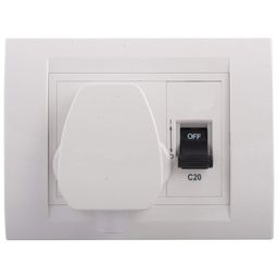 sauran Pack of 1 Piece 16A Modular AC Box with Single Pole MCB (ESP116) White image 3