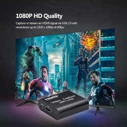 Microware Video Capture Card, HDMI Video Game Converter with Loop Out, HDMI to USB Capture Device Support Full HD 1080P Video for Gaming, Streaming, Teaching, Video Conference, Live Broadcasting image 5