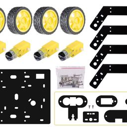 kit4curious 4 Wheel Drive Curious Chassis for DIY Robotics-Black image 3