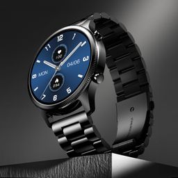 Noise Halo Plus 1.46" Super AMOLED Display Elite Smart Watch, Bluetooth Calling, Stainless Steel Build, Always on Display, Upto 7 Days Battery (Elite Black) image 4