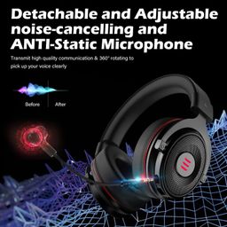 EKSA E900Pro Gaming Wired Over Ear Headphones with Virtual 7.1 Surround Sound, Noise Cancelling with Mic & Led, Compatible with PC, PS4, PS5, Xbox One image 2