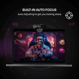 Kreo Owl Full HD 1080P 60 FPS Webcam with Auto-Focus and Built-in Dual Digital Mic, Plug and Play Setup for Video Call, Streaming, YouTube Built-in Privacy Shutter with 360 Rotation (Owl Full HD) image 3