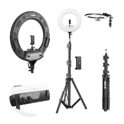 digitek DIGITEK® (DRL-18H C) 18 Inch LED Ring Light with 158cm Stand - AC/DC Power, Color Temperature Control, Lighting Intensity Control - Photography, Video, Makeup, and Live Streaming - USB Powered image 1
