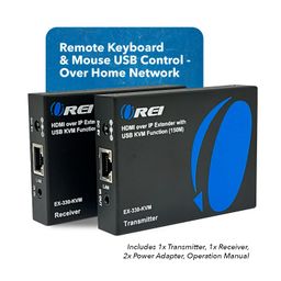 Orei KVM Over IP HDMI Extender Over LAN, Single CAT5e/CAT6A/CAT7 Cable Output1080p PC Control - Up to 492 Ft - Remote Keyboard Mouse USB Control - Over Home Network image 2