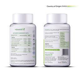 HEALTH VEDA ORGANICS PRIVATE LIMITED Chelated Iron Folic Acid Supplement With Zinc, Vitamin C & B12, Zinc & Spinach Leaves | Hemoglobin, Boost Immunity & Maintains Iron Level | 60 Vegan Capsules image 2