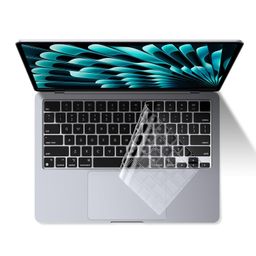 EooCoo Keyboard Cover for 2025 2024-2021 M4 M3 M2 MacBook Air 13.6" 15" A3240 A3113 A2681 A3241 A3114 A2941,Pro 14" 16" M4 M3 M2 M1 A3112 A3185 A3401 A3403 A3186 A2442 Ultra Thin Protector Skin-Clear image 1