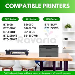 ravaria TN B021 Compatible Toner Cartridge for Br TN-B021 Toner Cartridge Compatible for Br B7500D B7535DW B7600DB B7620DWB B7640DWB B2000D B2080DW B2100DB B2180DWB B7715DW B7810DWB Printer image 2