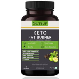 Outsup Keto Fat Burner 60 Caps 1000MG, Weight Loss Supplement for Women & Men With Garcinia Cambogia, Green Coffee Beans,Green Tea Extract & L-Carnitine | Metabolism Booster, Fat Burner - Pack of 1 image 1