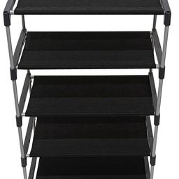 demark DEMARK® Portable Shoe Rack Stand for Home Multipurpose Storage Organizer Lightweight with Iron Pipes Dust Proof Cover (Shoe-Rack-4-Layer, Maroon) image 5