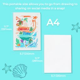 Ohuhu Sketchbook A4, Bleedproof Double Sided, 60 Sheets/120 Pages of 150GSM Smooth Drawing Paper, Large Paper Size, Glue-Bound Art Book Marker Pad for Alcohol Markers image 5