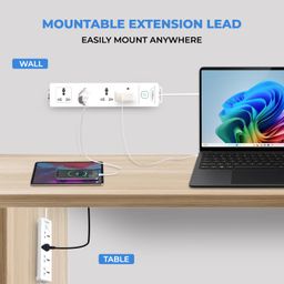 EMBOX Extension Board with Switches 1500 W, 4 Universal Sockets, Master Switch,6 amp Spike Guard, LED Indicator and Safety Shutter (5 Meter Cord) image 3