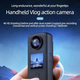 Drumstone (𝗦𝗽𝗲𝗰𝗶𝗮𝗹 𝟭𝟬 𝗬𝗲𝗮𝗿𝘀 𝗪𝗮𝗿𝗿𝗮𝗻𝘁𝘆 4K Touch Screen Action Camera: Dual Display, 30M Waterproof, Stabilization, 170° Wide-Angle, 20MP Photos, WiFi & Mounts image 2
