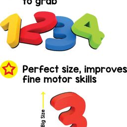 Play Panda 123 Magnetic Numbers - 30 Magnetic Numbers That work on any Fridge and Dry Erase Magnetic Board - Ideal for Number Sequencing & Learning - Child safe foam Alphabets with full Magnet Back image 3