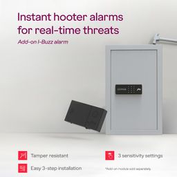 Godrej Security Solutions Forte Pro 55 Litres Digital Electronic Safe Locker With Backup Keys|For Home & Office With Motorized Locking Mechanism (Light Grey) image 4