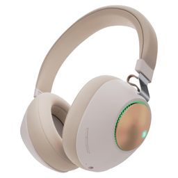 ZEBRONICS Duke Wireless Bluetooth Over Ear Headphone with Upto 60h Backup, Dual Pairing, Gaming Mode, Environmental Noise Cancellation (ENC), LED Lights, Deep Bass, Voice Assistant Support (Beige) image 1