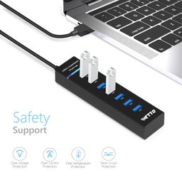 7-Port USB 3.0 Hub, IVETTO Data USB Hub Splitter with 3.3ft Long Cable for Laptop, PC, MacBook, Mac Pro, Mac Mini, iMac, Surface Pro and More image 4