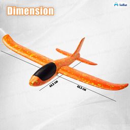 FunBlast Airplane Toy Set of 2-17.5 Large Throwing Foam Plane, Dual Flight Mode, Aeroplane Gliders, Flying Aircraft, 3-10 Year Old Boy, Girls - Random Color Dispatch image 3
