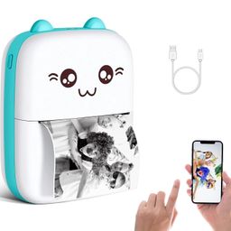 ROMINO Mini Portable Thermal Pocket Printer, Inkless Wireless Bluetooth Label Small Paper Photo Mobile Printer Machine for Students, Home - for Printing Picture Memo Barcode Labels (Multi) image 1
