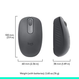 Logitech M196 Bluetooth Wireless Mouse, Compact and Portable Mouse for Laptops, Tablets and More, 12-Month Battery, Smooth Tracking, Compatible with PC and Mac, Windows and macOS - Graphite image 2