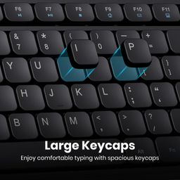 Portronics Key8 Combo Wireless Keyboard and Mouse Set with 2.4 GHz Wireless, Large Keycaps, 104 Keys, Adjustable Mouse Sensitivity, 12 Multimedia Hotkeys, USB Receiver for PC, Laptop, Mac (Black) image 4