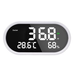 Digital Decibel Meter LCD Display High Accuracy Noise Level Meter 1A 2A 5V USB for Office Factory Home School Hospital image 1
